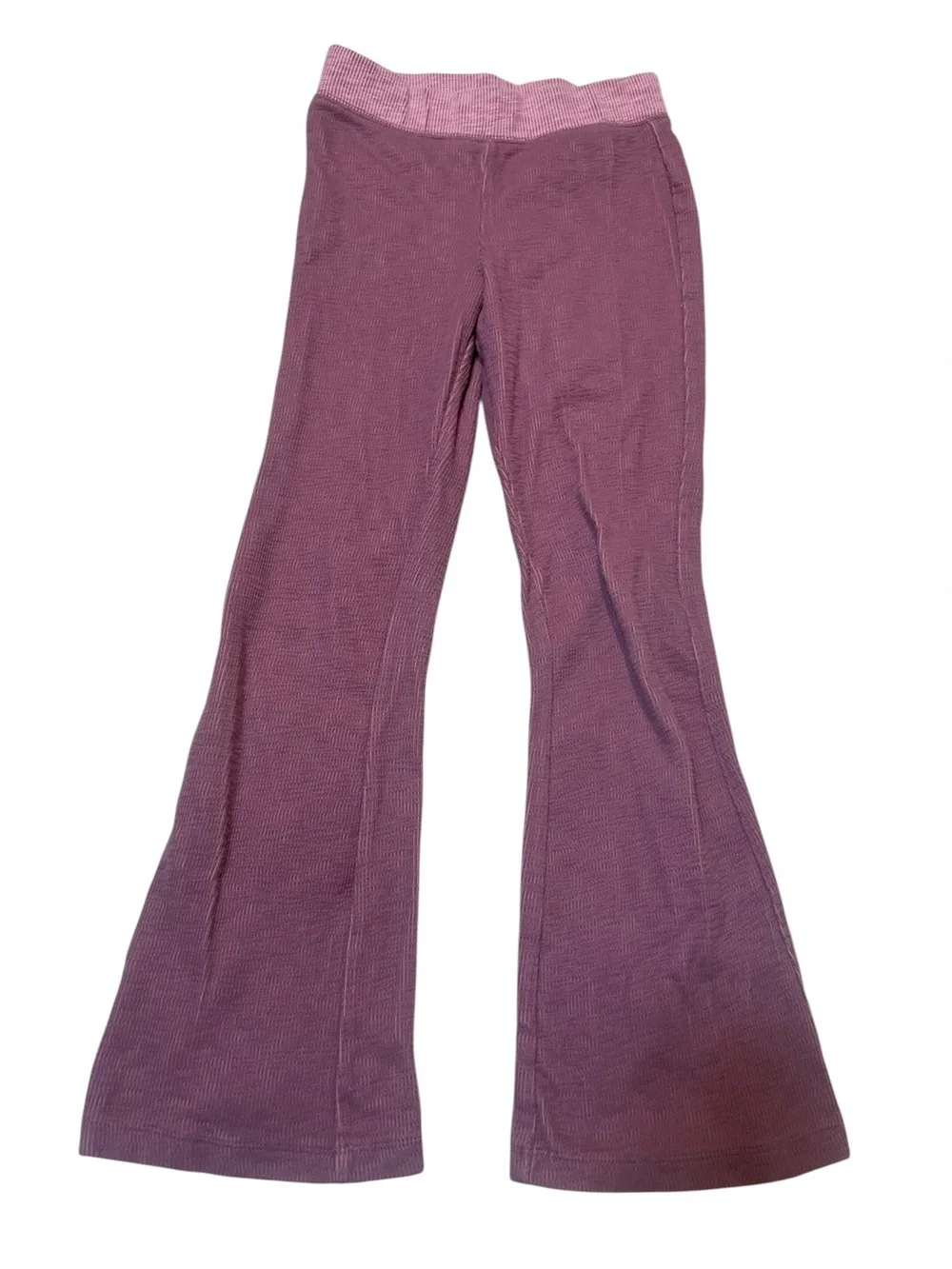 Cat & Jack Flare Pants Purple Light Pink Ribbed M 8